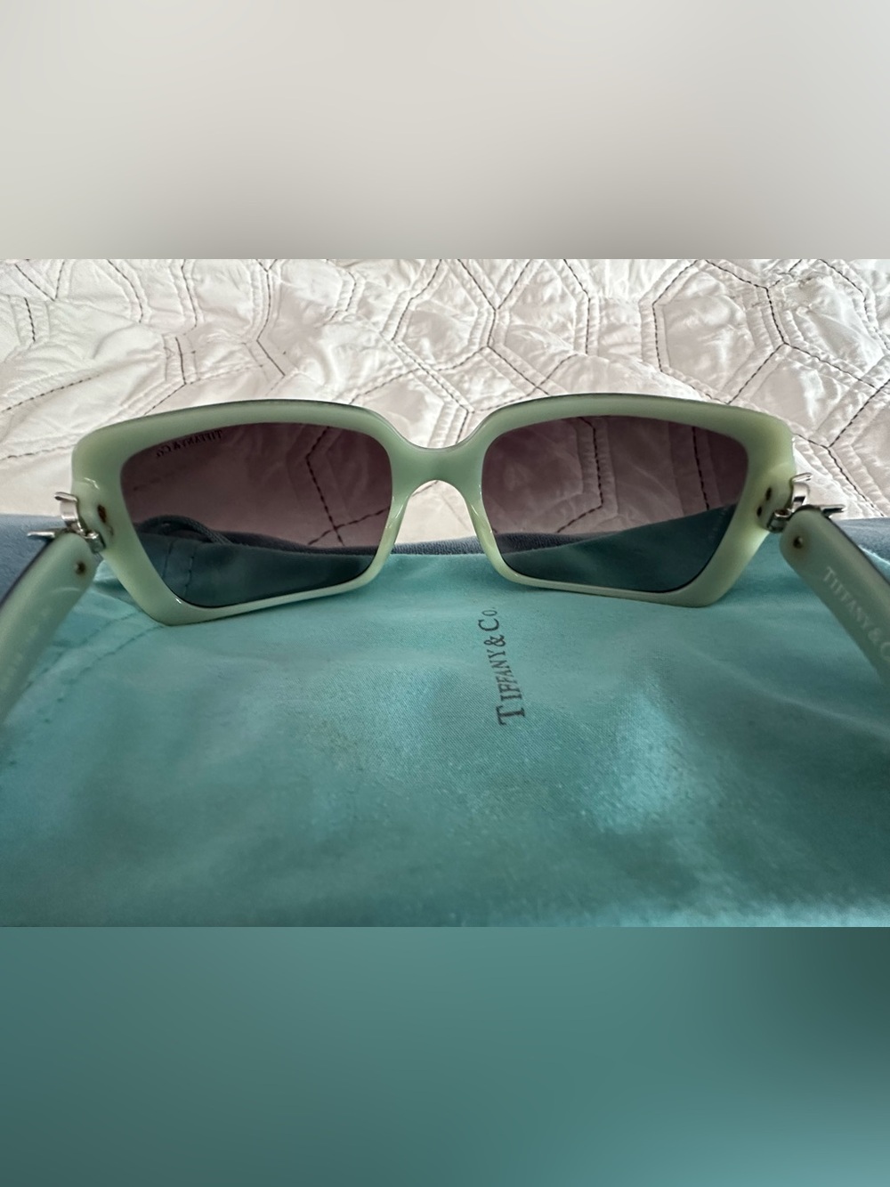 Tiffany & Co. Women's Sunglasses Black on tiffany blue/grey Tf4047b model - Picture 5 of 10
